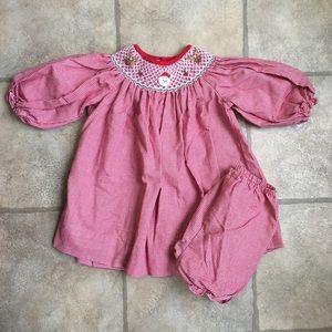 Baby Christmas smock dress